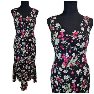 Speechless Cherry Floral Dress S Y2K Handkerchief Hem Soft Grunge Whimsical Fem